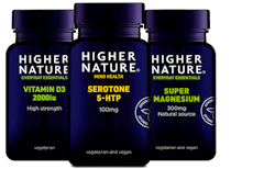 A range of products from the brand Higher Nature which currently have 20% off