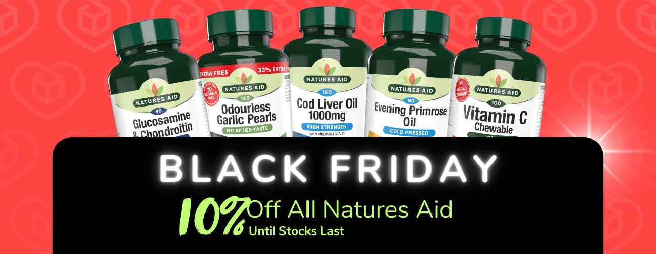 White text on black background saying: 'Black Friday Sale, up to 5% off The Natures Aud at medino.com'