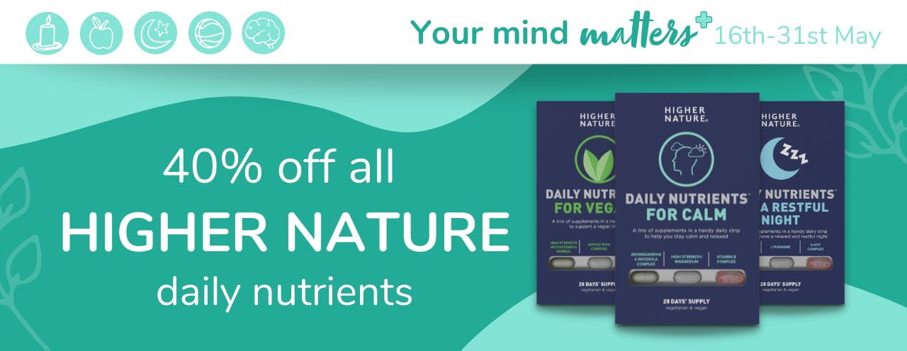 Your Mind Matters deal: 40% off all Higher Nature daily Nutrients supplements