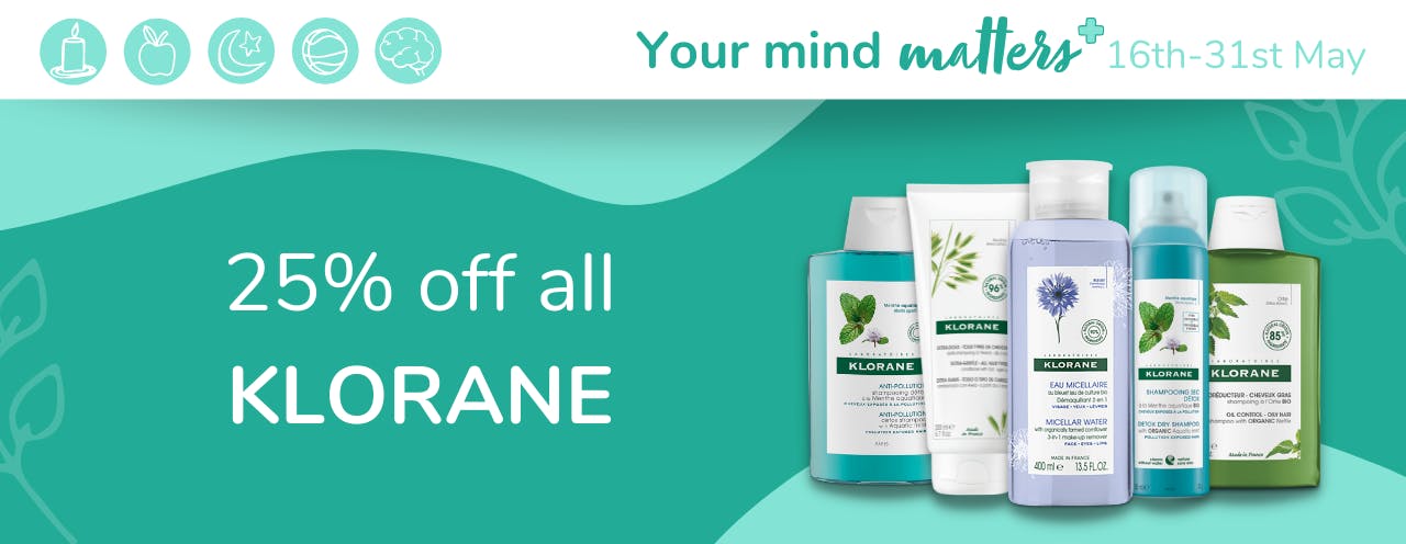 Your Mind Matters deal: 25% off all natural skincare and haircare by Klorane