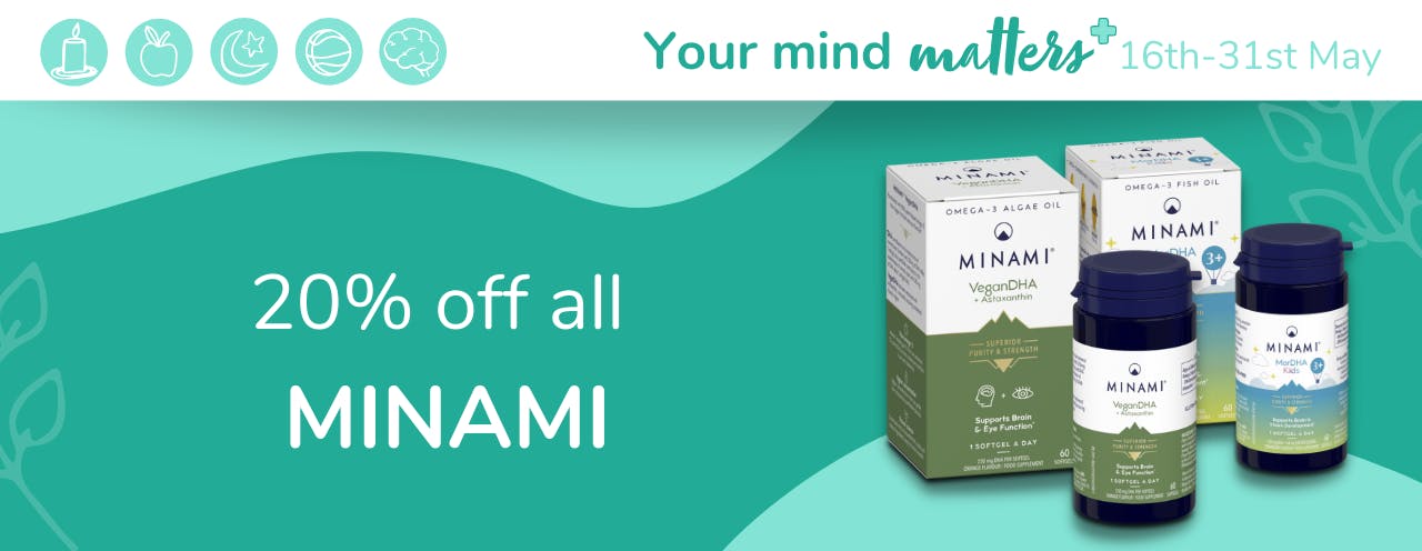 Your Mind Matters deal: 20% off all omega-3 supplements by Minami