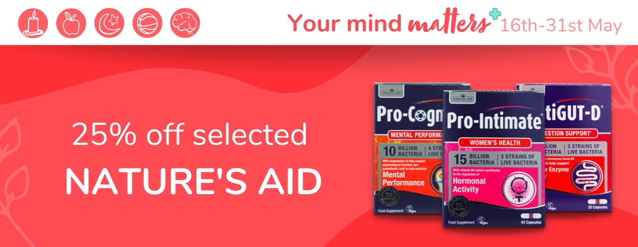 Your Mind Matters deal: 25% off selected Nature's Aid supplements