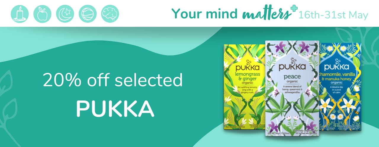 Your Mind Matters deal: 15% off selected Pukka herbal teas and supplements