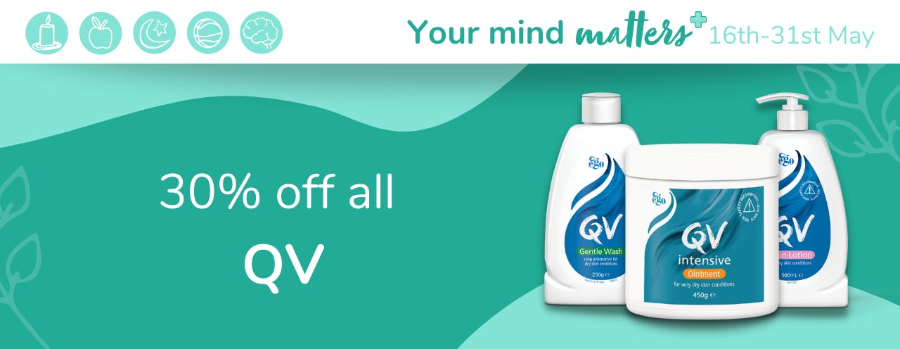 Your Mind Matters deal:30% off all dry and sensitive skincare by QV