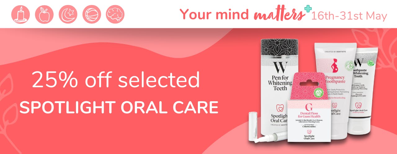 Your Mind Matters deal: 25% off selected dental healthcare by Spotlight Oral Care