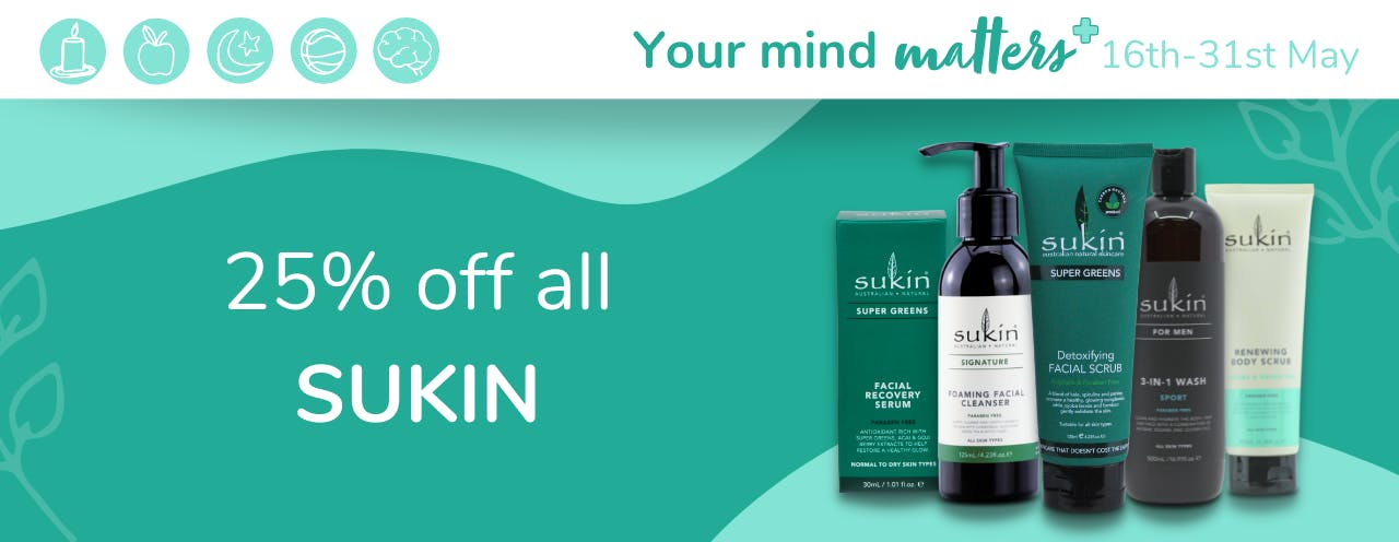 Your Mind Matters deal: 25% off all plant-based skincare by Sukin