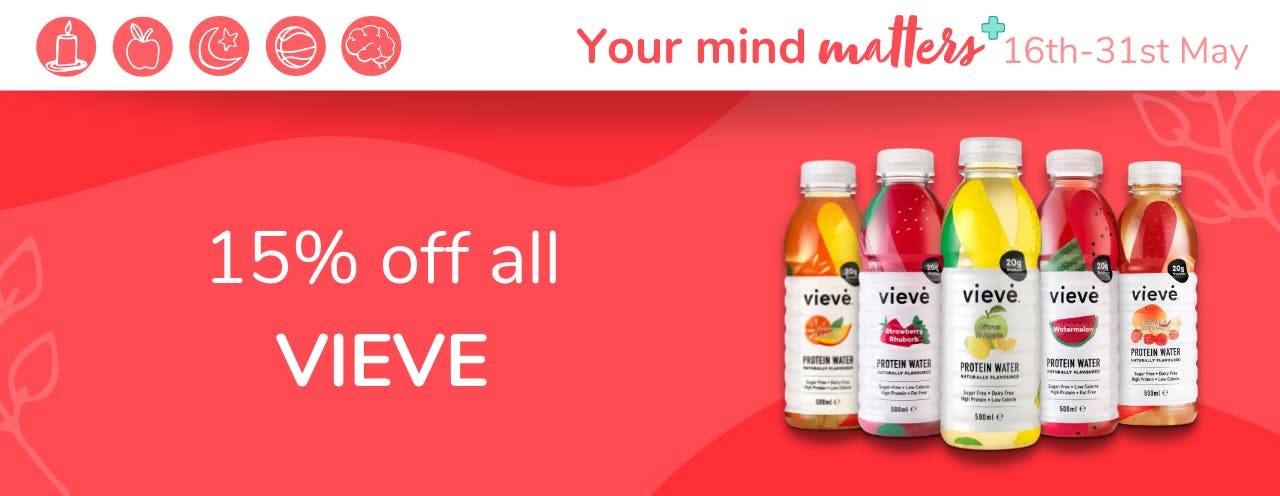 Your Mind Matters deal: 15% off all Vieve protein water
