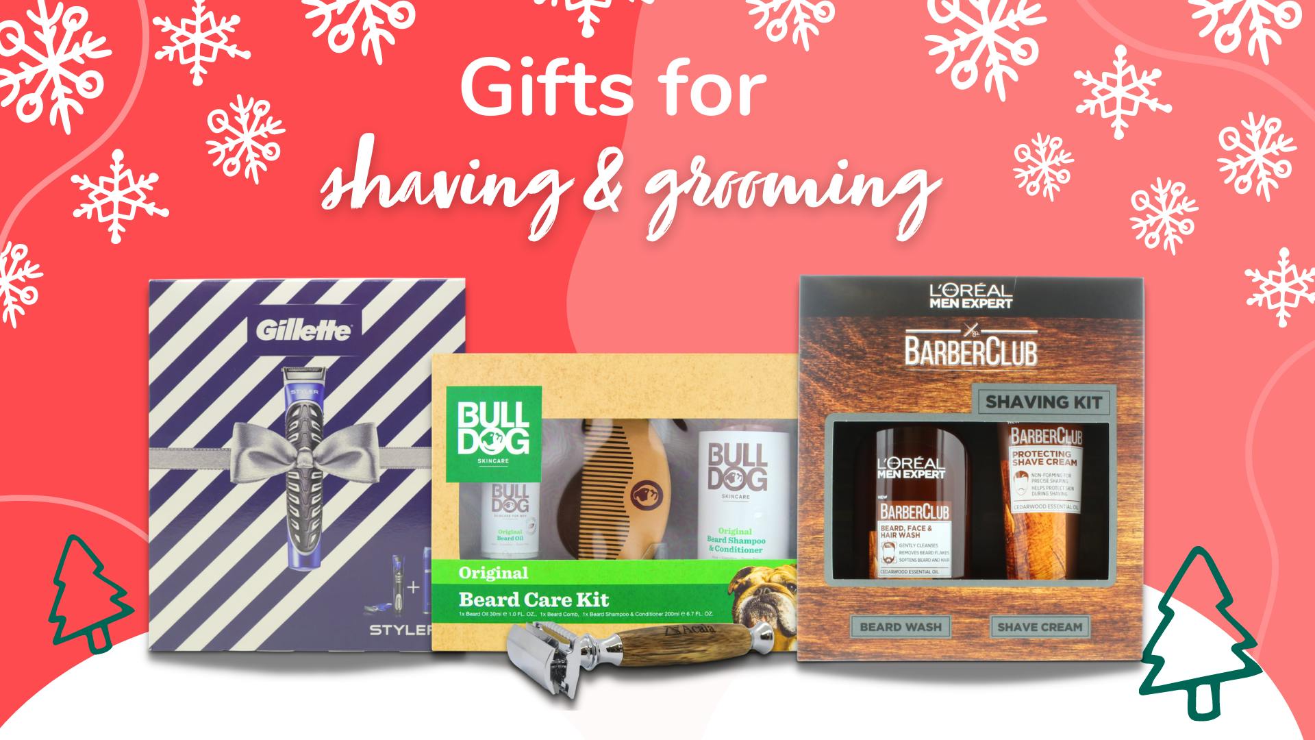 Shaving & grooming christmas or holiday gift sets and gifts