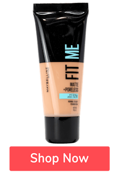 Maybelline Fit Me Matte + Poreless Foundation 30ml - 122 Creamy Beige with button ‘shop now’