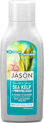 A bottle of Jason smoothing grapeseed oil sea kelp shampoo and conditioner 454g