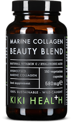 A bottle of Kiki marine collagen beauty blend 150 capsules