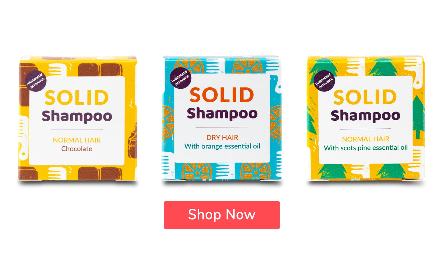 lamazuna solid shampoo with a button saying ‘shop now’
