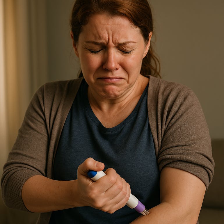 needle-phobia-and-mounjaro-woman-injecting
