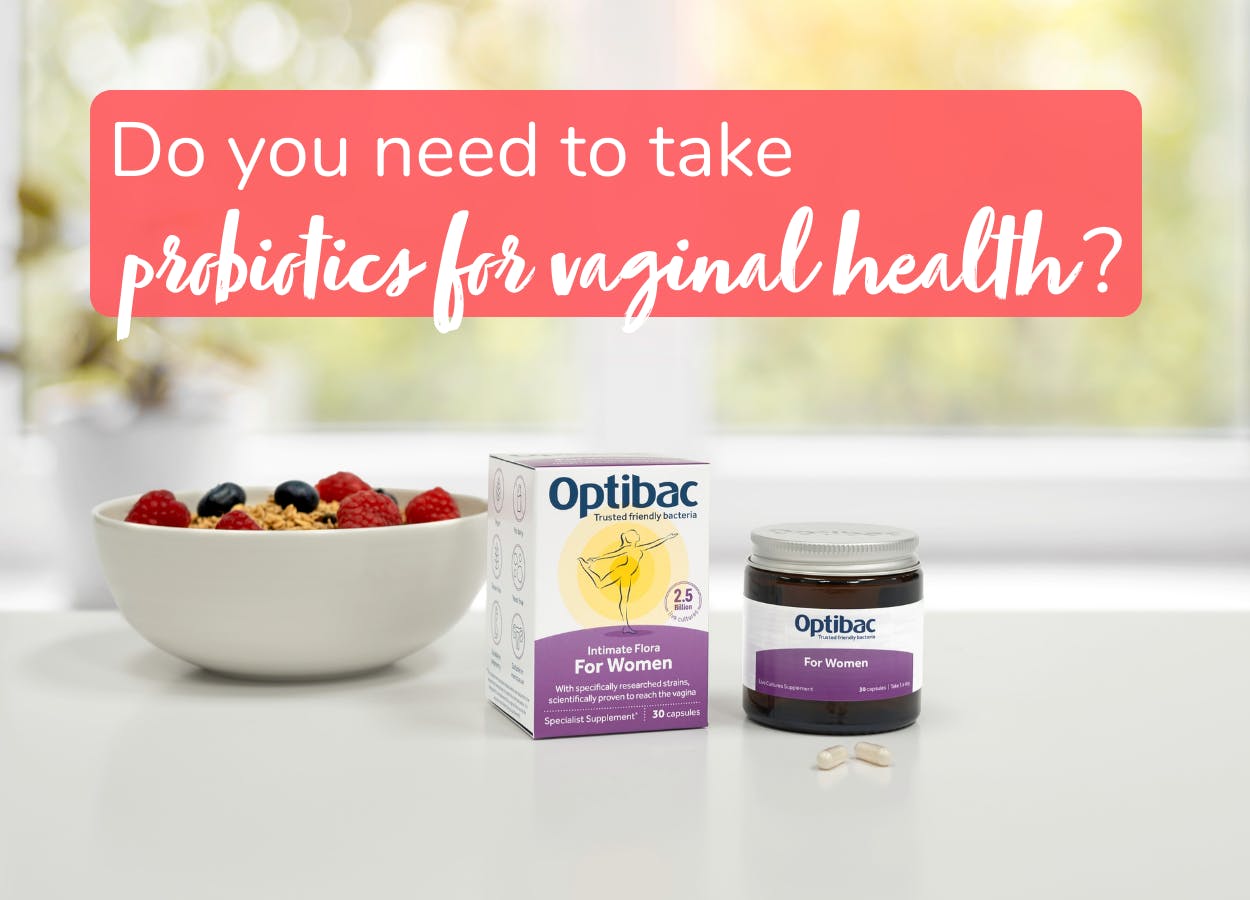 Image of OptiBac for Women with text: 'Do you need to take probiotics for vaginal health?'