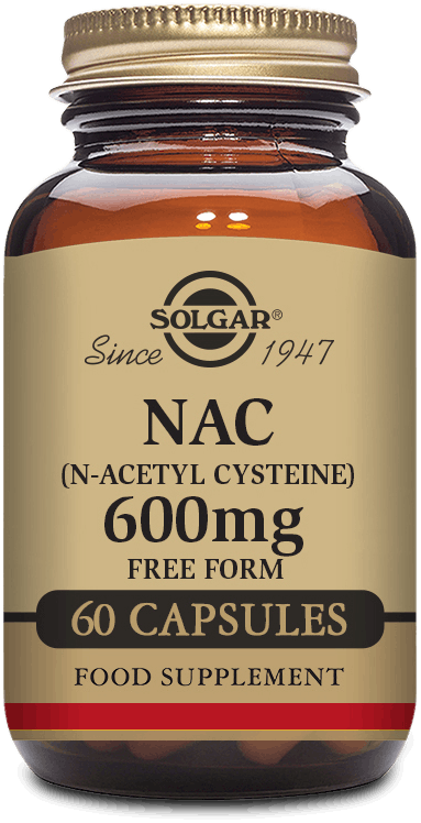 Solgar NAC N-Acetyl Cysteine 600mg 60 Capsules