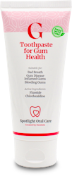 A tube of Spotlight toothpaste for gum health