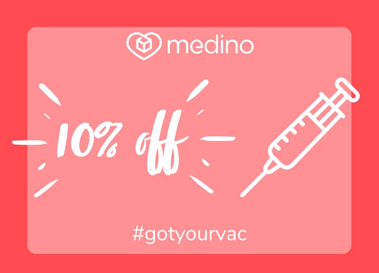 NHS COVID-19 vaccine: get 10% off at medino online pharmacy